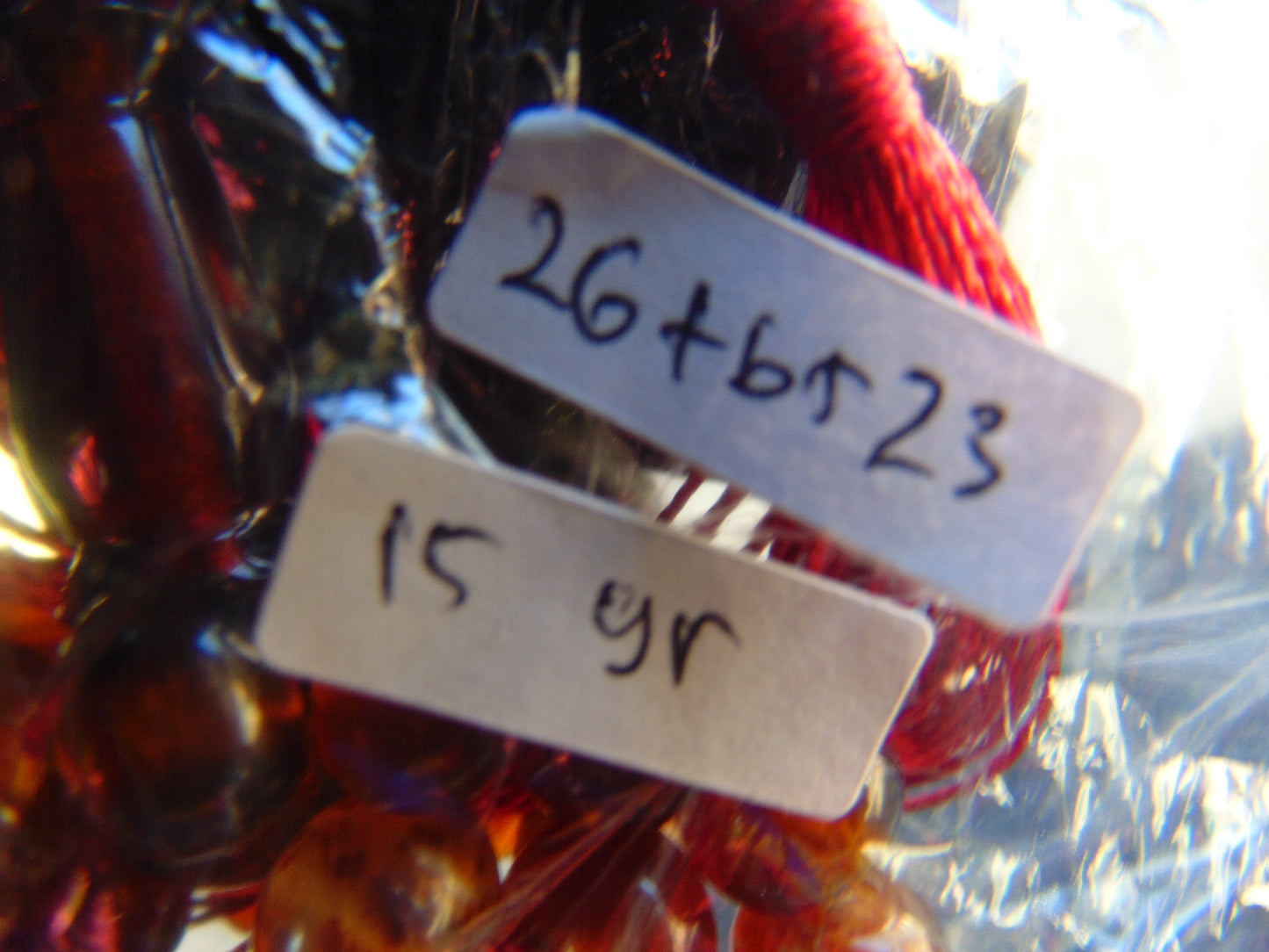 15 gr Hand Tasbih 33+2 Beads 8 mm Indonesian Bluish Red Amber for Healing 26TBS23