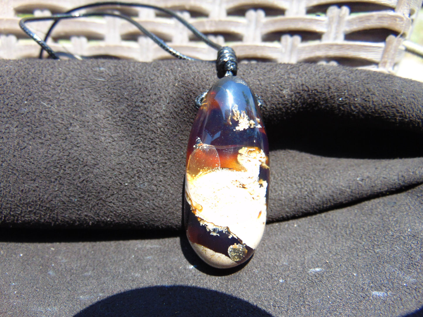 17 gr Teardrop Pendant Indonesian Blue Amber for Healing 25Y6