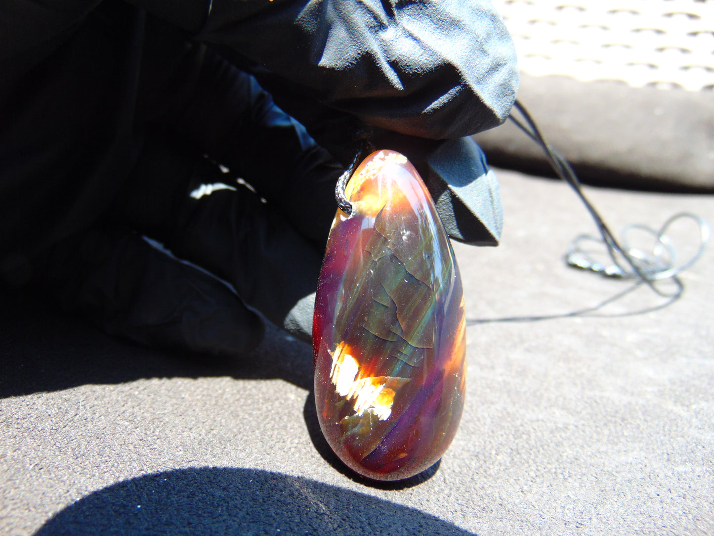 12 gr Teardrop Pendant Indonesian Blue Amber for Healing 25A47