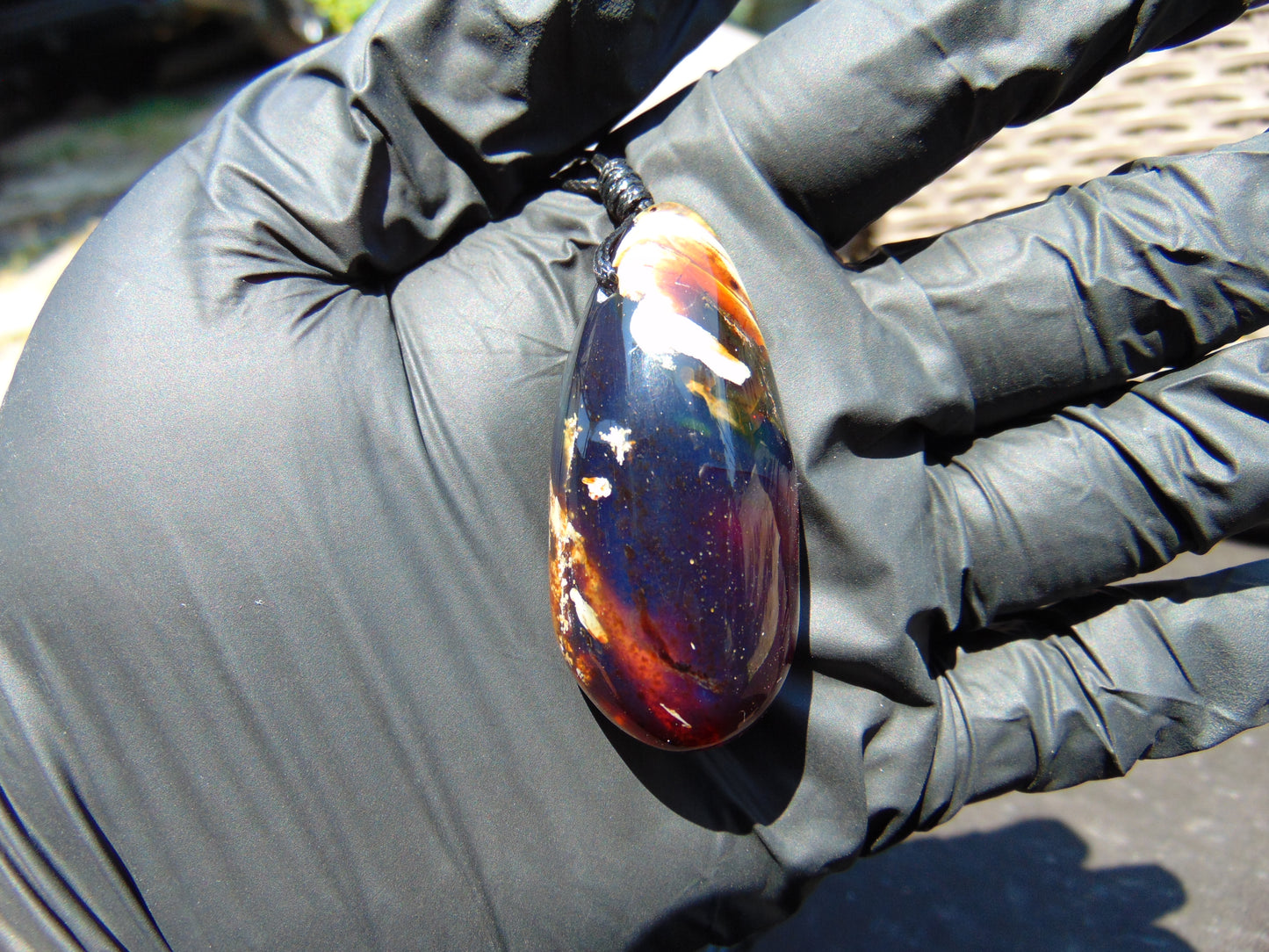 12 gr Teardrop Pendant Indonesian Blue Amber for Healing 25A47