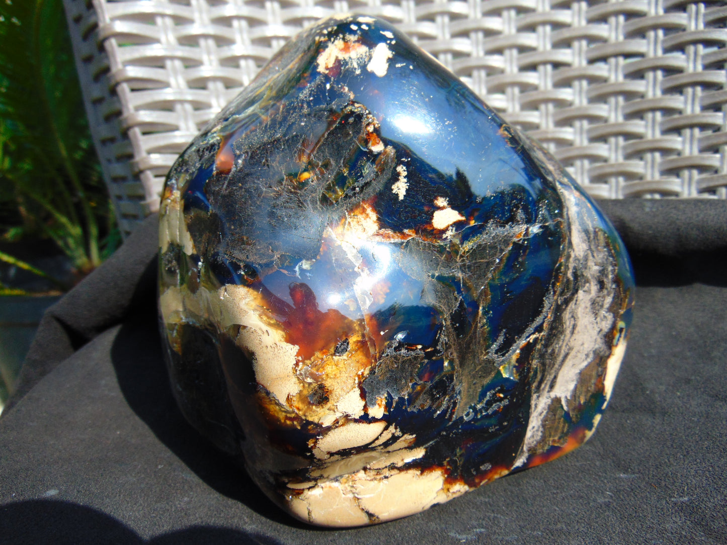1478 gram full polished Indonesian Sumatra WHite Blue Amber for Healing ML50