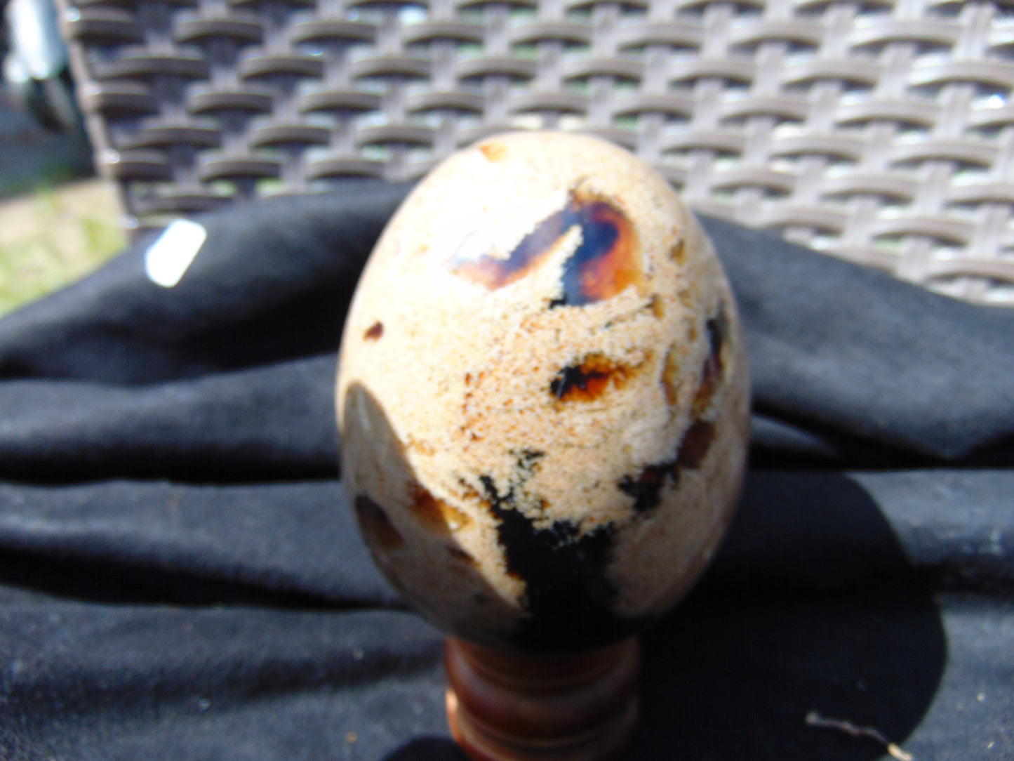 229 gr Shaped Egg 87x68 mm Indonesian White Amber for Healing AJ1062