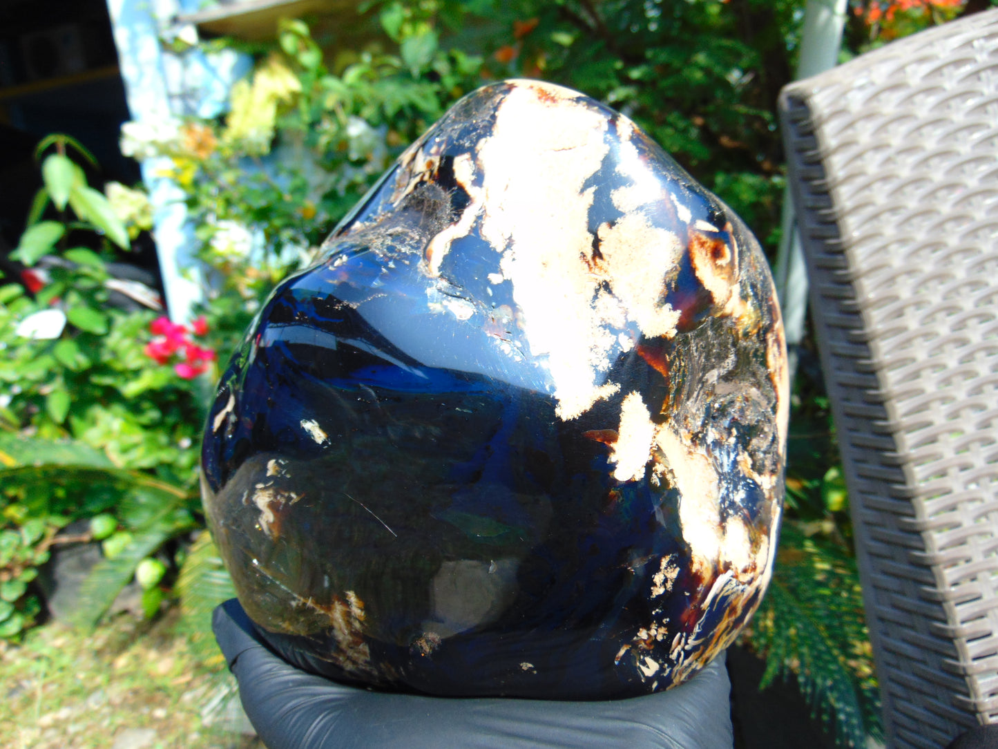 1478 gram full polished Indonesian Sumatra WHite Blue Amber for Healing ML50