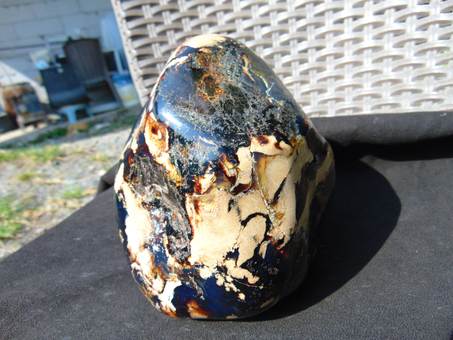 1478 gram full polished Indonesian Sumatra WHite Blue Amber for Healing ML50