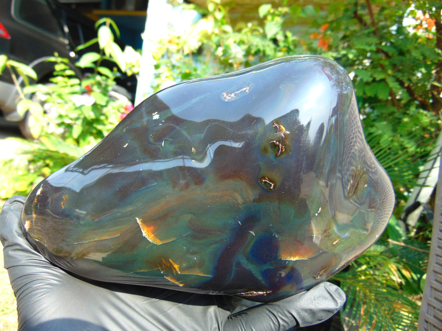 1022 gram full polished Indonesian Sumatra Green Amber for Healing AR103