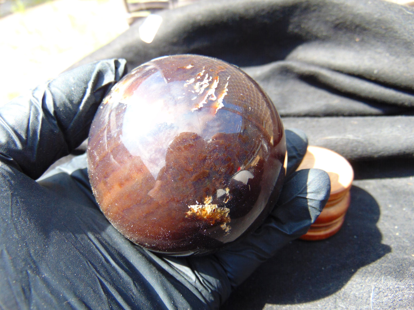189 gr Shaped Ball Sphere Indonesian Amber for Healing AJ1090