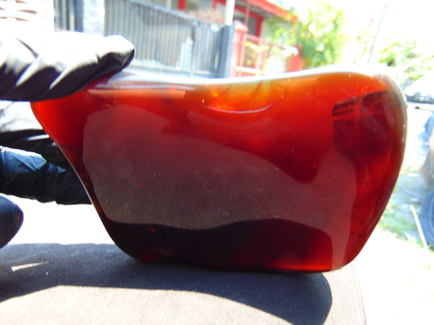 173 gram Full polished Indonesian Dark Blue Amber for Healing ML74