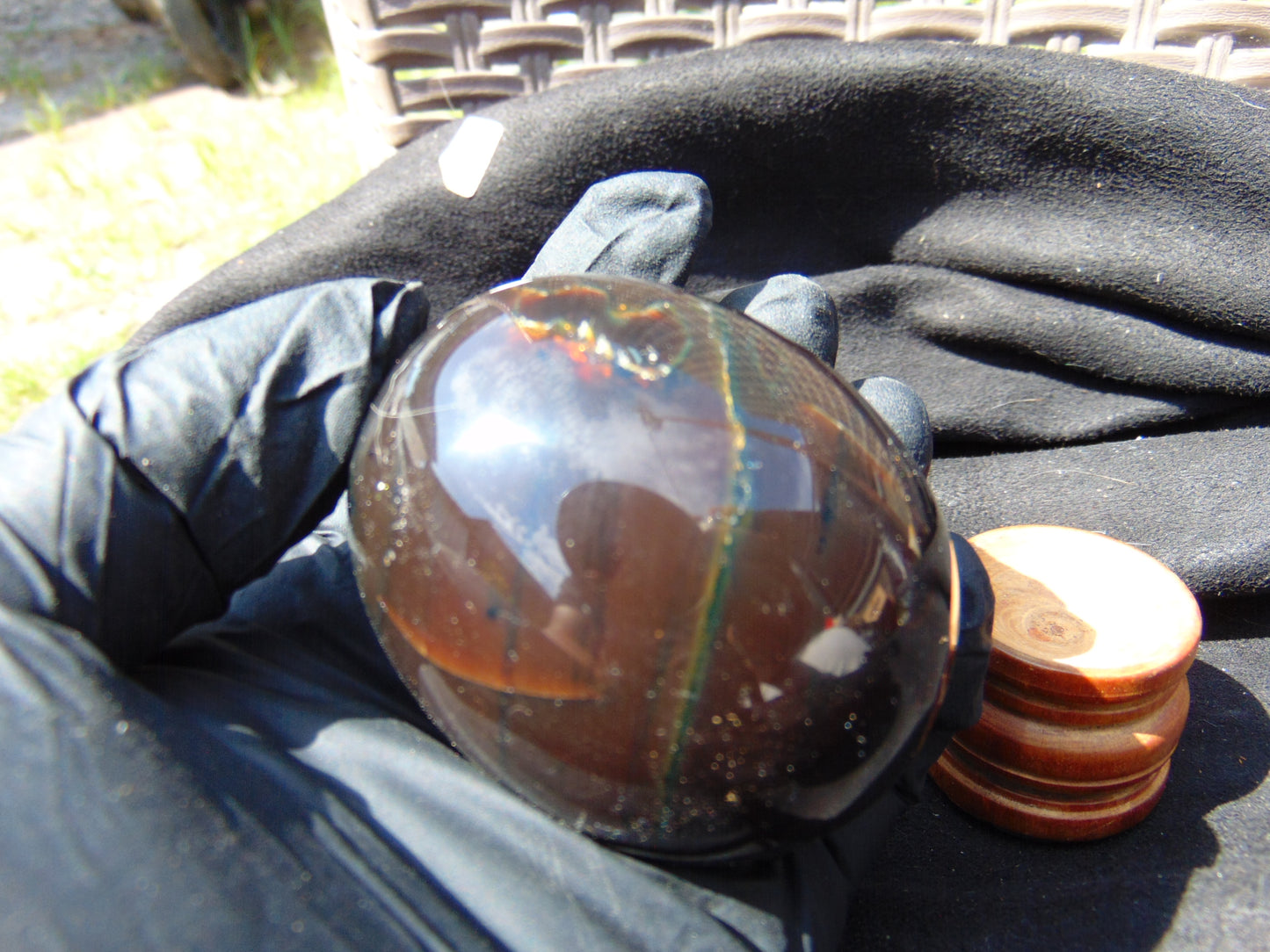 102 gr Shaped Egg 64x53 mm Indonesian Dark Amber for Healing AJ1077