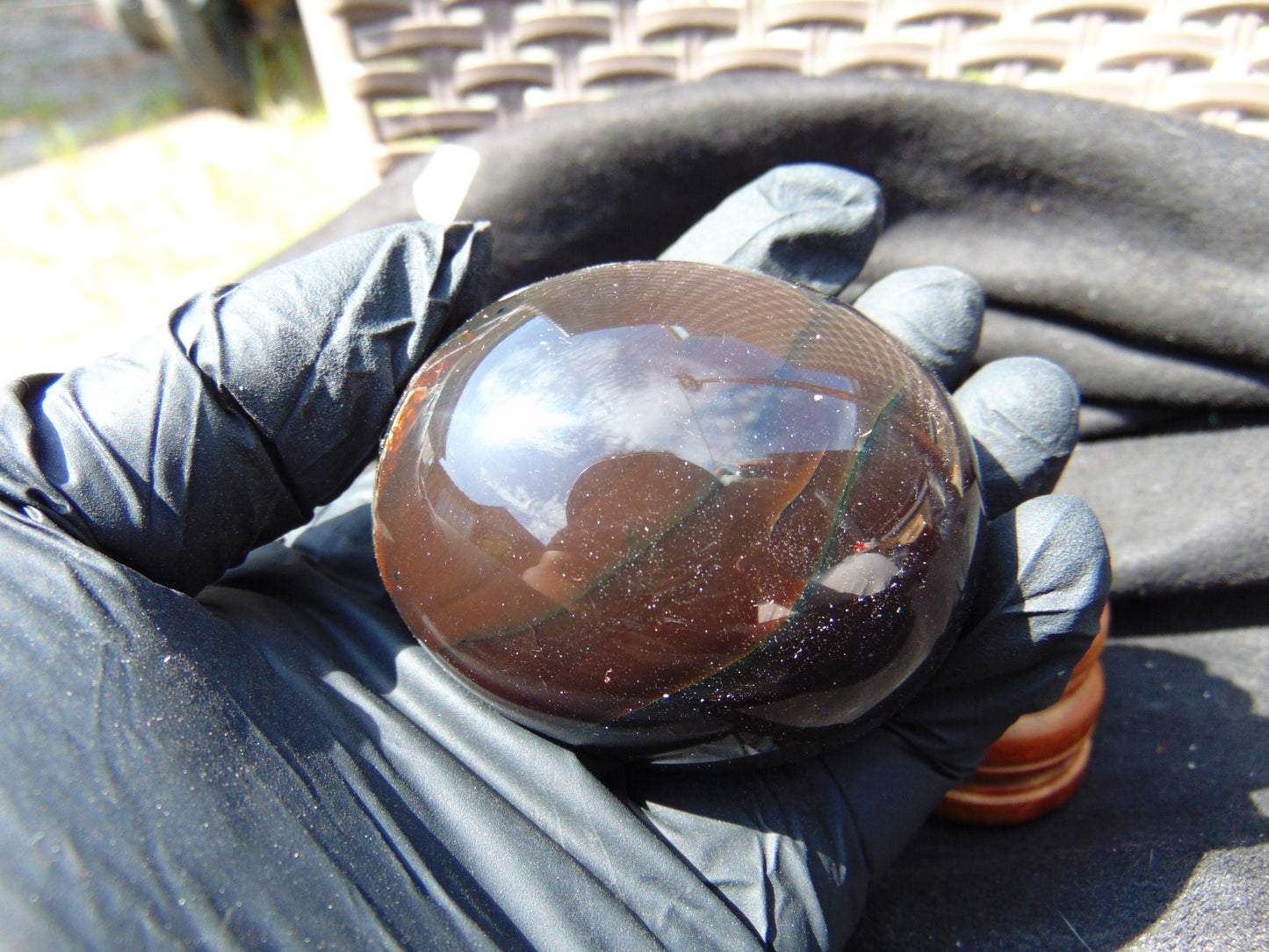 102 gr Shaped Egg 64x53 mm Indonesian Dark Amber for Healing AJ1077