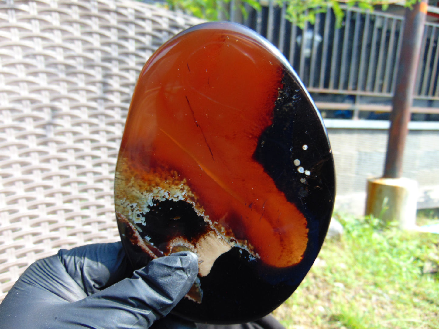 204 gram Slab polished Indonesian Sumatra Blue Amber for Healing 25A213