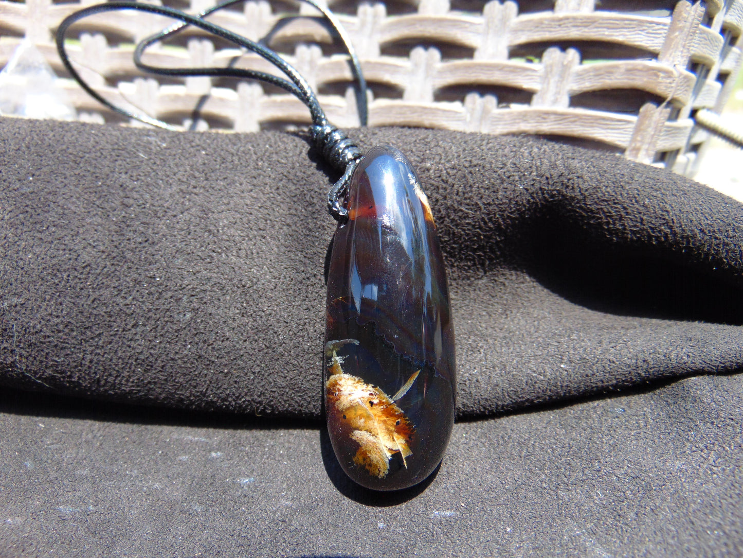 16 gr Teardrop Pendant Indonesian Amber for Healing 25Y22