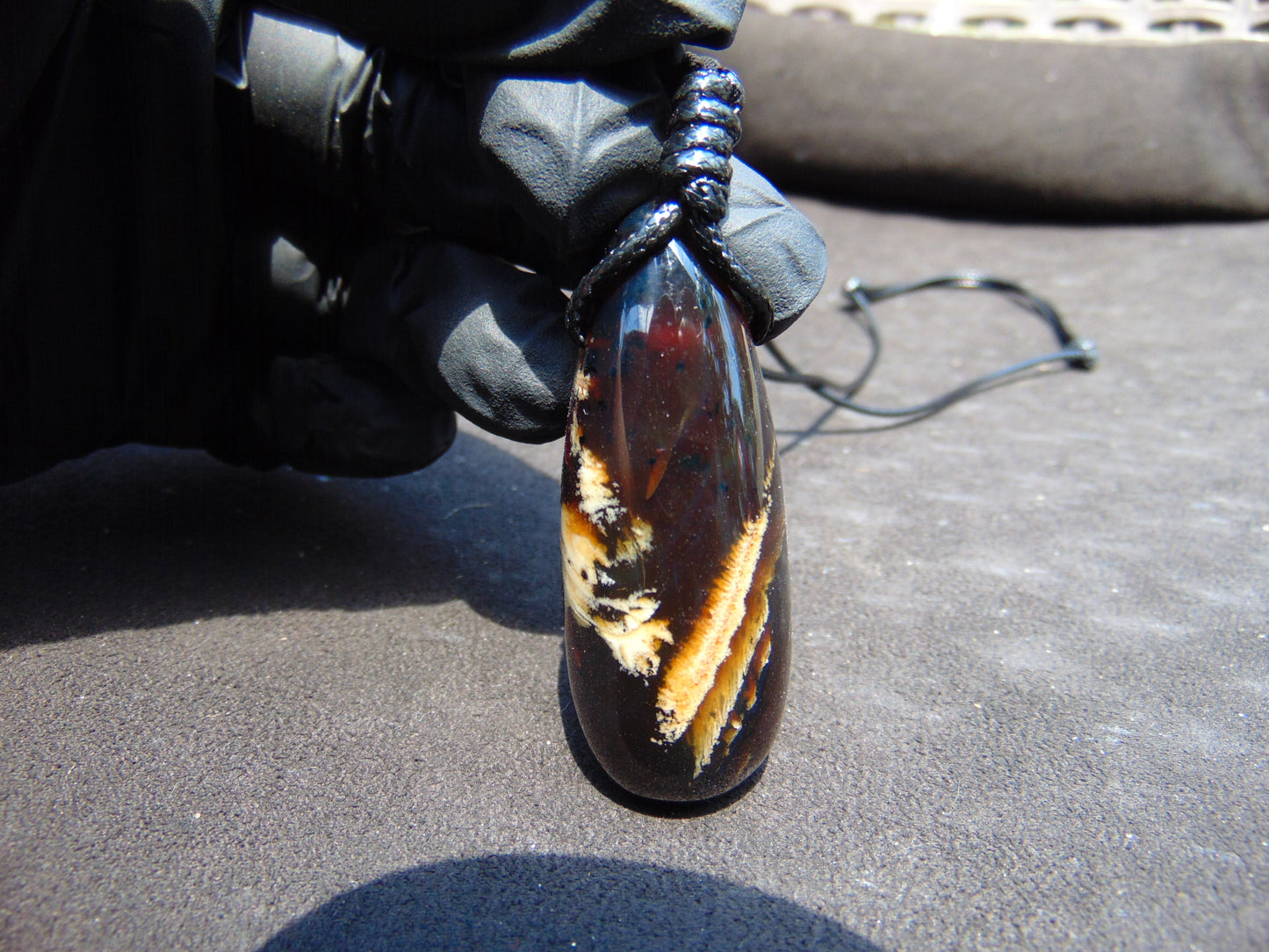 16 gr Teardrop Pendant Indonesian Amber for Healing 25Y22