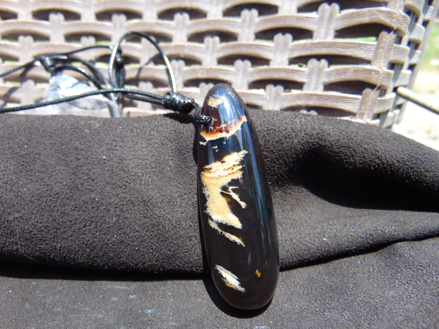 21 gr Teardrop Pendant Indonesian Amber for Healing 25N77