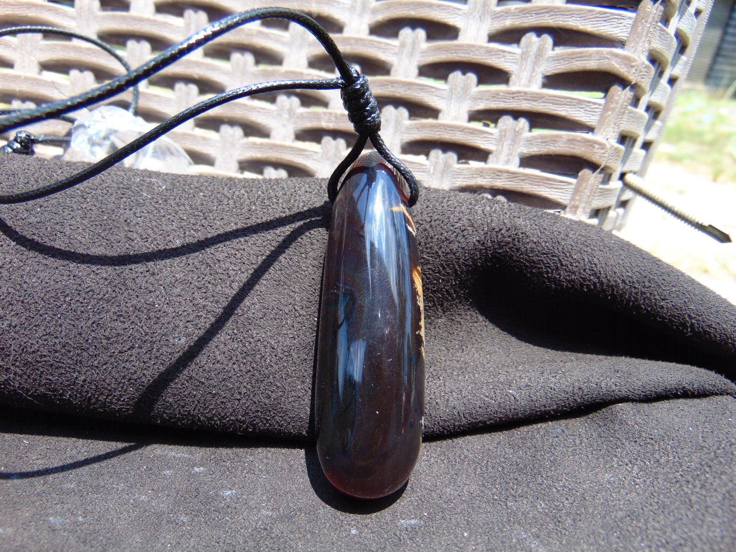 21 gr Teardrop Pendant Indonesian Amber for Healing 25N77