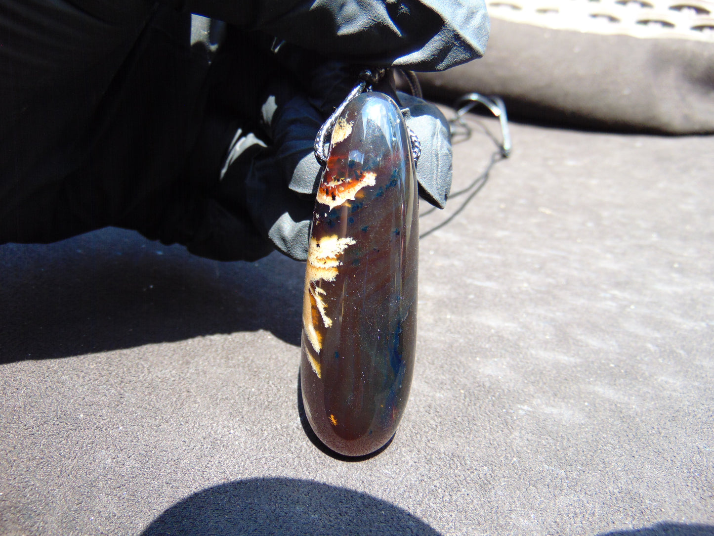 21 gr Teardrop Pendant Indonesian Amber for Healing 25N77