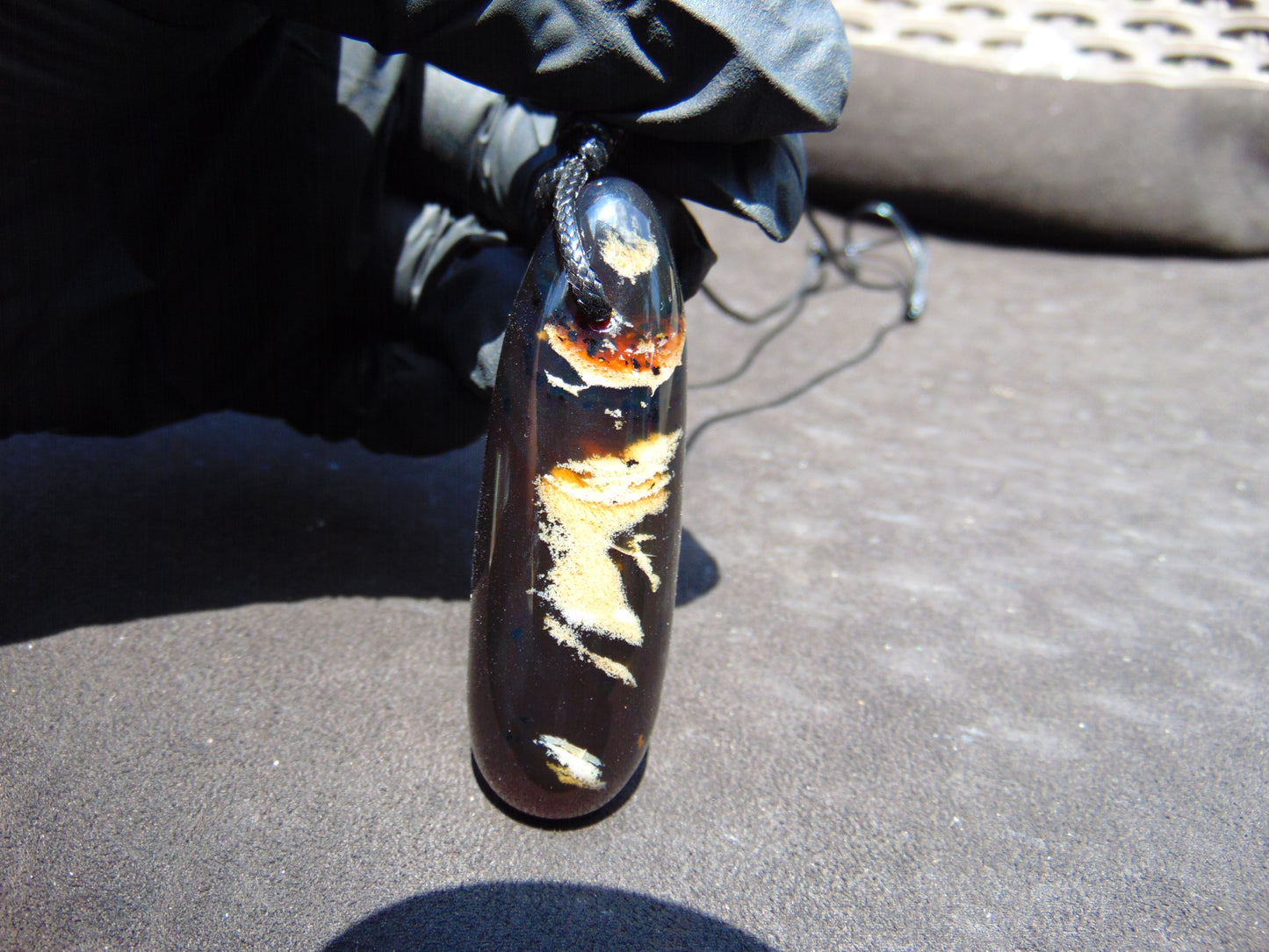 21 gr Teardrop Pendant Indonesian Amber for Healing 25N77