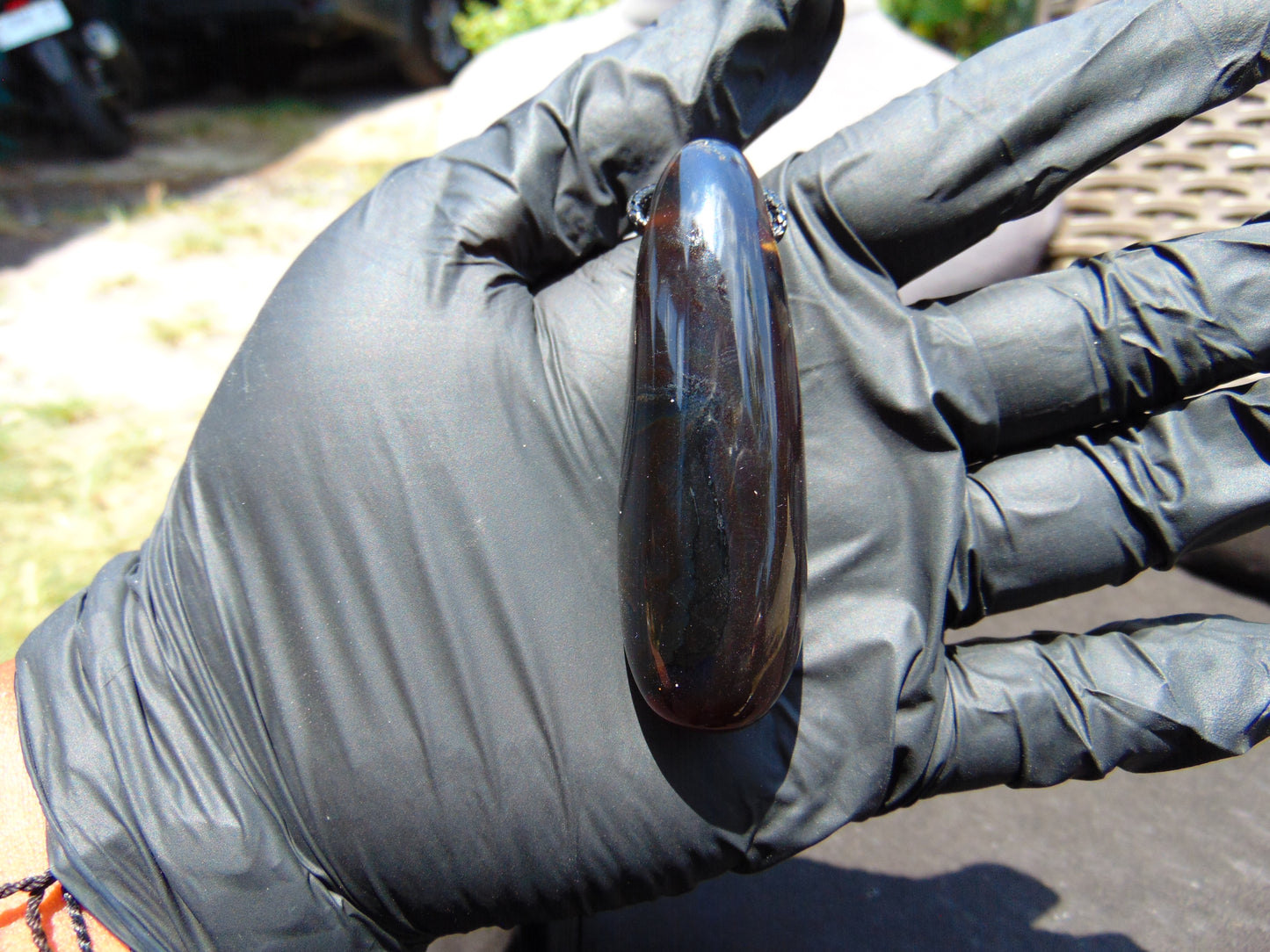 21 gr Teardrop Pendant Indonesian Amber for Healing 25N77