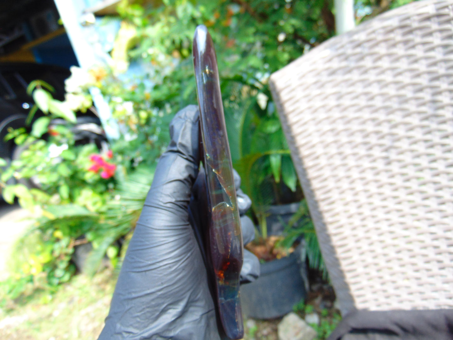 103 gram Slab polished Indonesian Sumatra Cherry Red Amber for Healing 25Y121