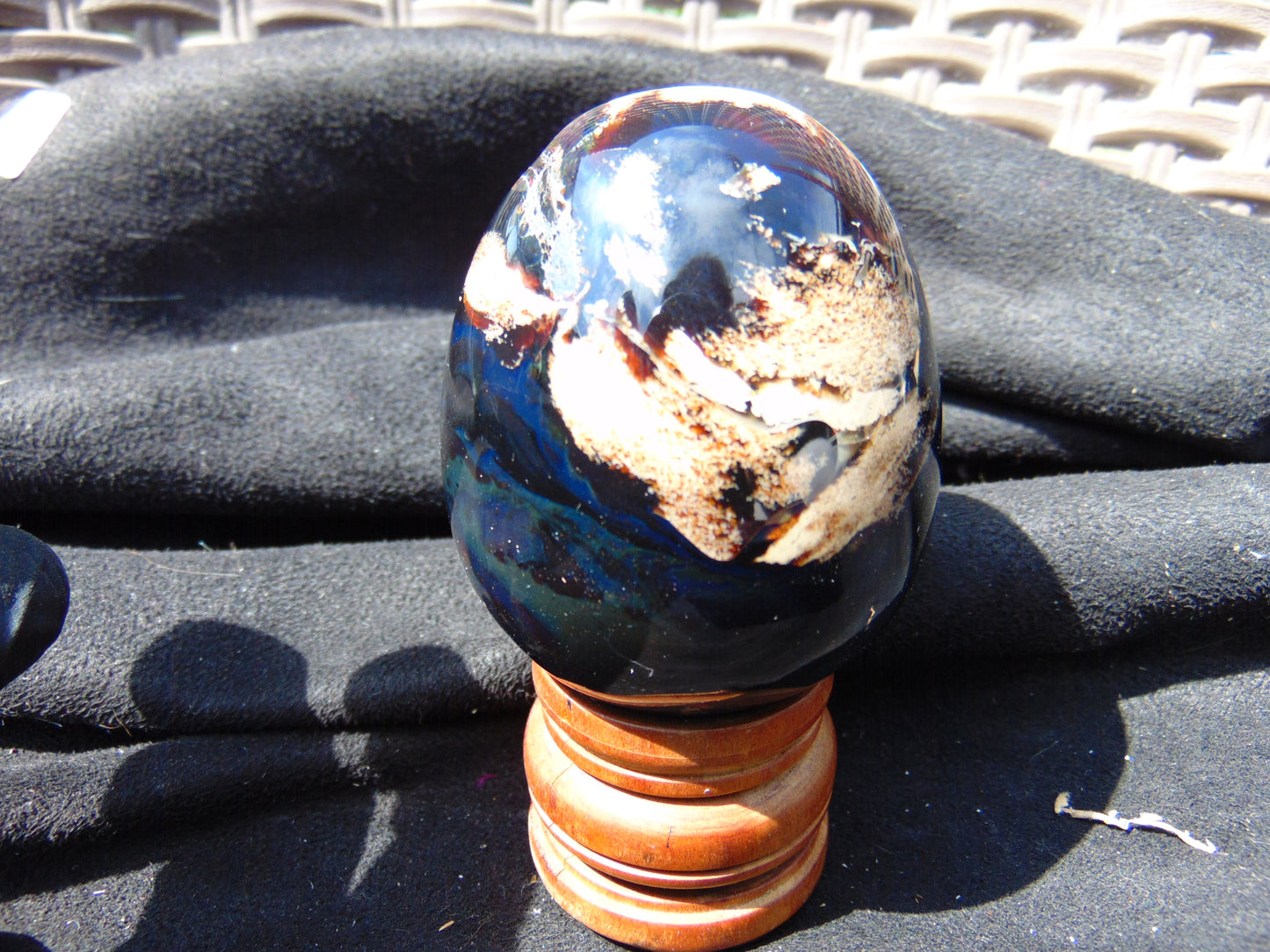 103 gr Shaped Egg 65x53 mm Indonesian Blue Amber for Healing AJ1074
