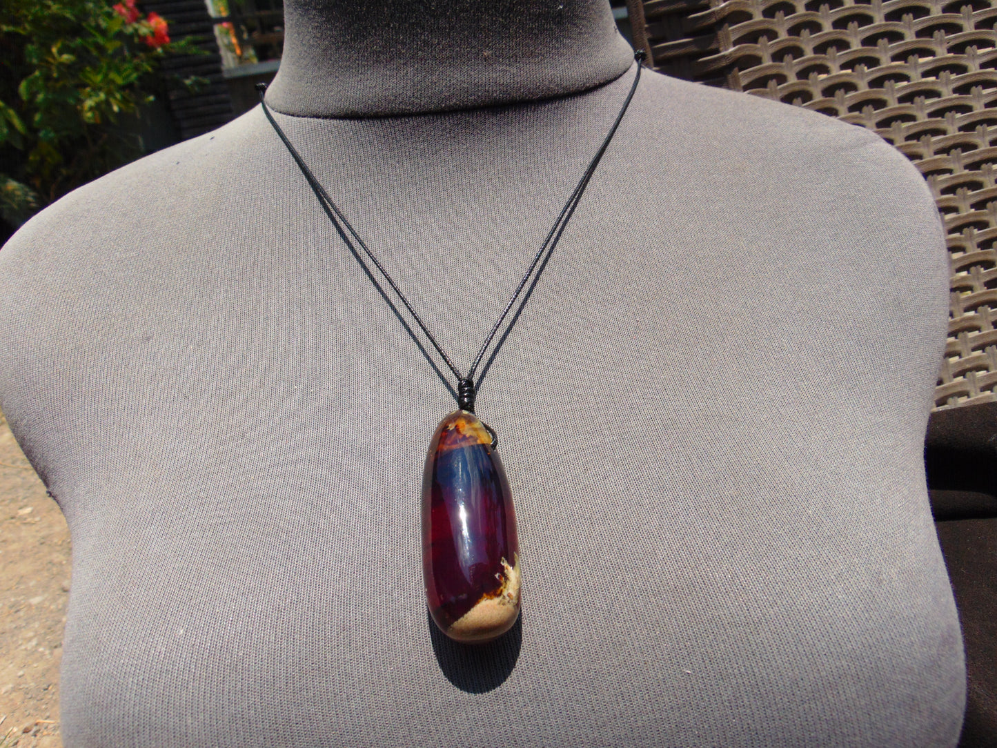 14 gr Teardrop Pendant Indonesian Blue Amber for Healing 25N91