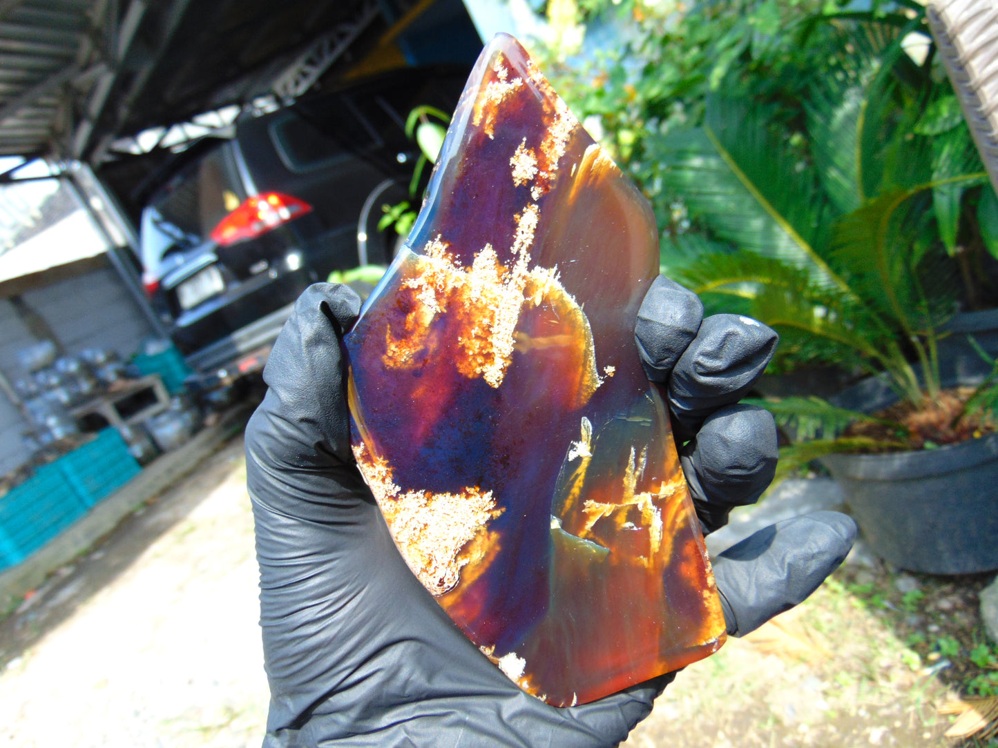110 gram Slab Indonesian Sumatra White Honey Yellow Amber for Healing 25Y130