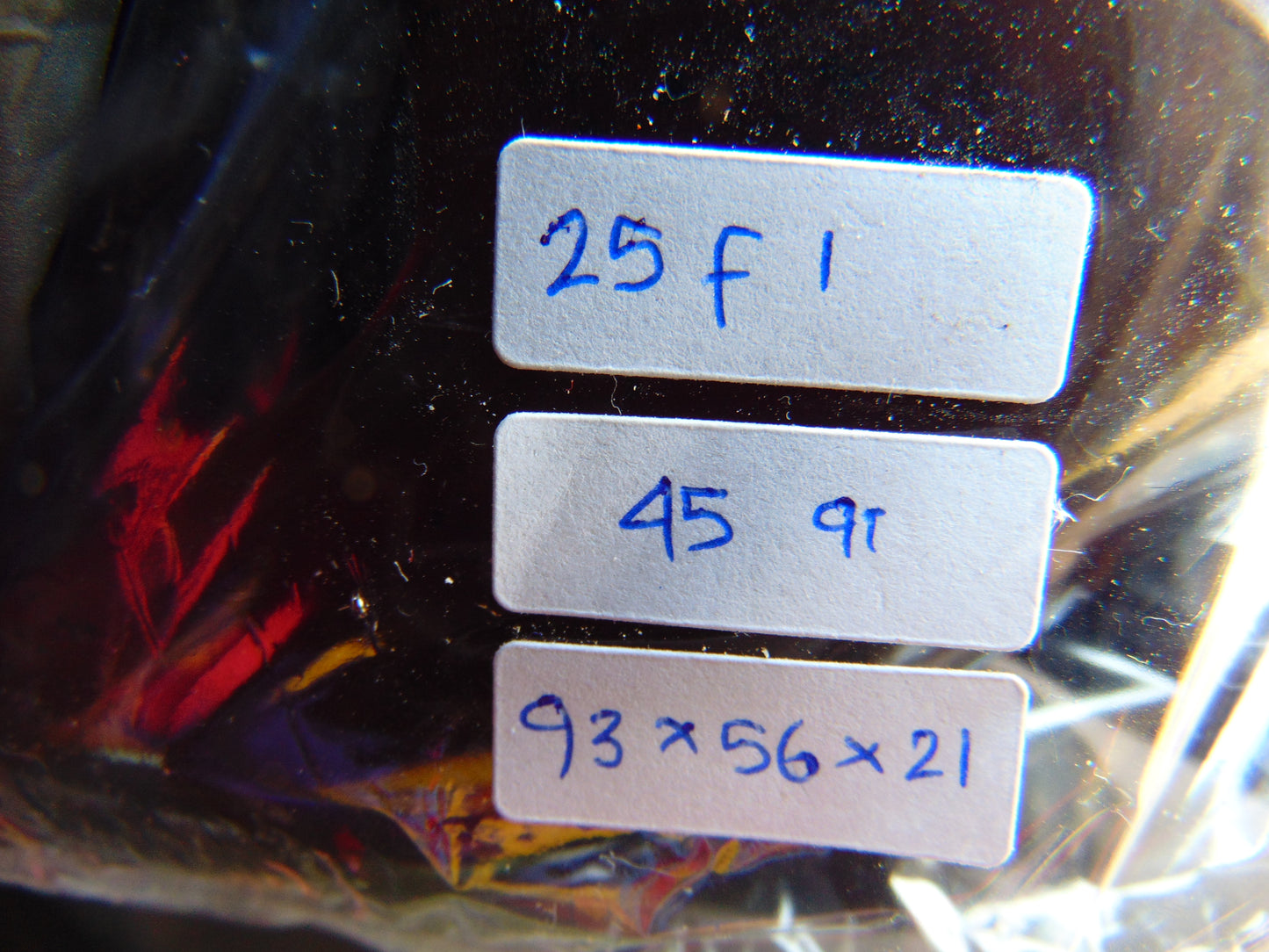 45 gr Pendant Indonesian Red Blue Amber for Healing 25F1