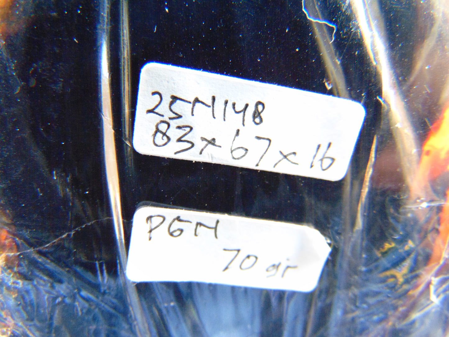 70 gram Slab polished Indonesian Sumatra Black Blue Amber for Healing 25N148
