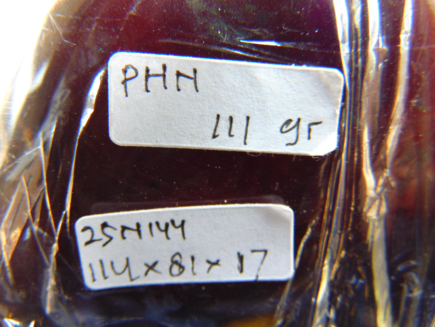 111 gram Slab polished Indonesian Sumatra Dark Spot Blue Amber for Healing 25N144