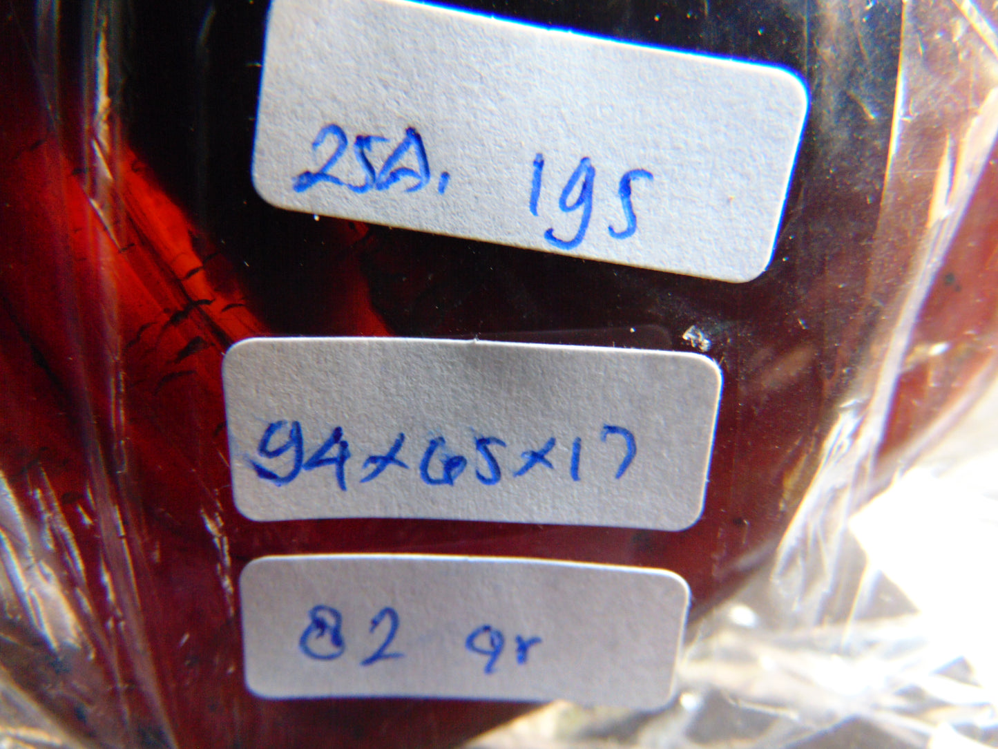 82 gram Slab polished Indonesian Sumatra Red Blue Amber for Healing 25A195