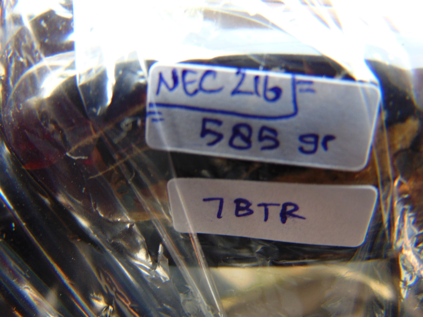 585 gr Big beads Necklace Indonesian dark red blue Amber for Healing NEC216