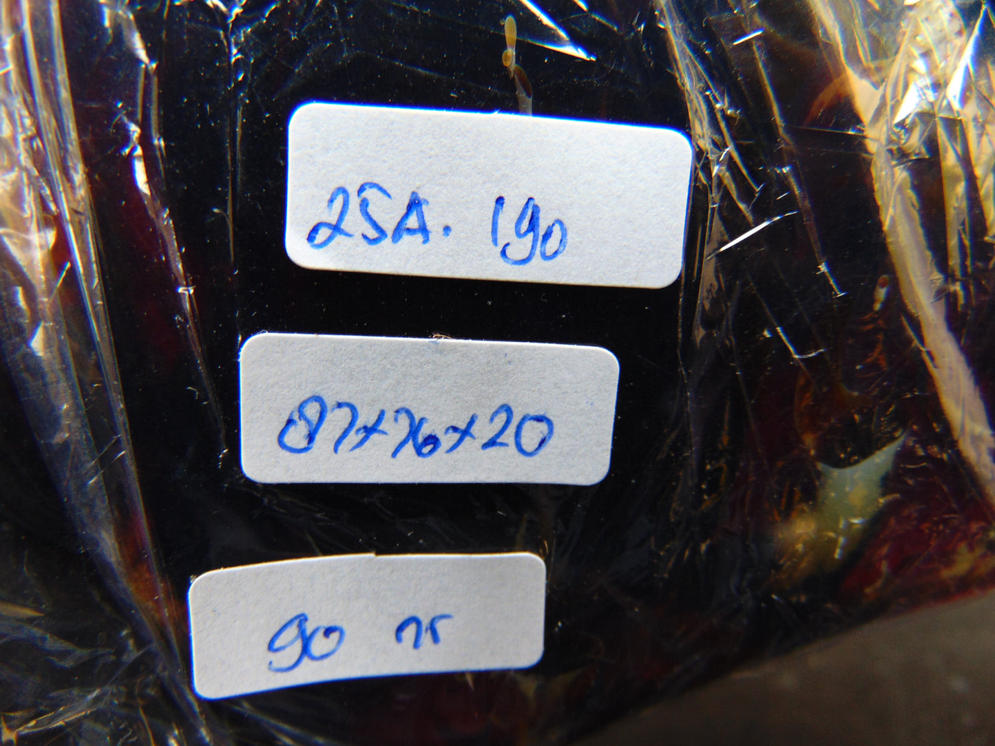 90 gram Slab polished Indonesian Sumatra Dark Blue Amber for Healing 25A190