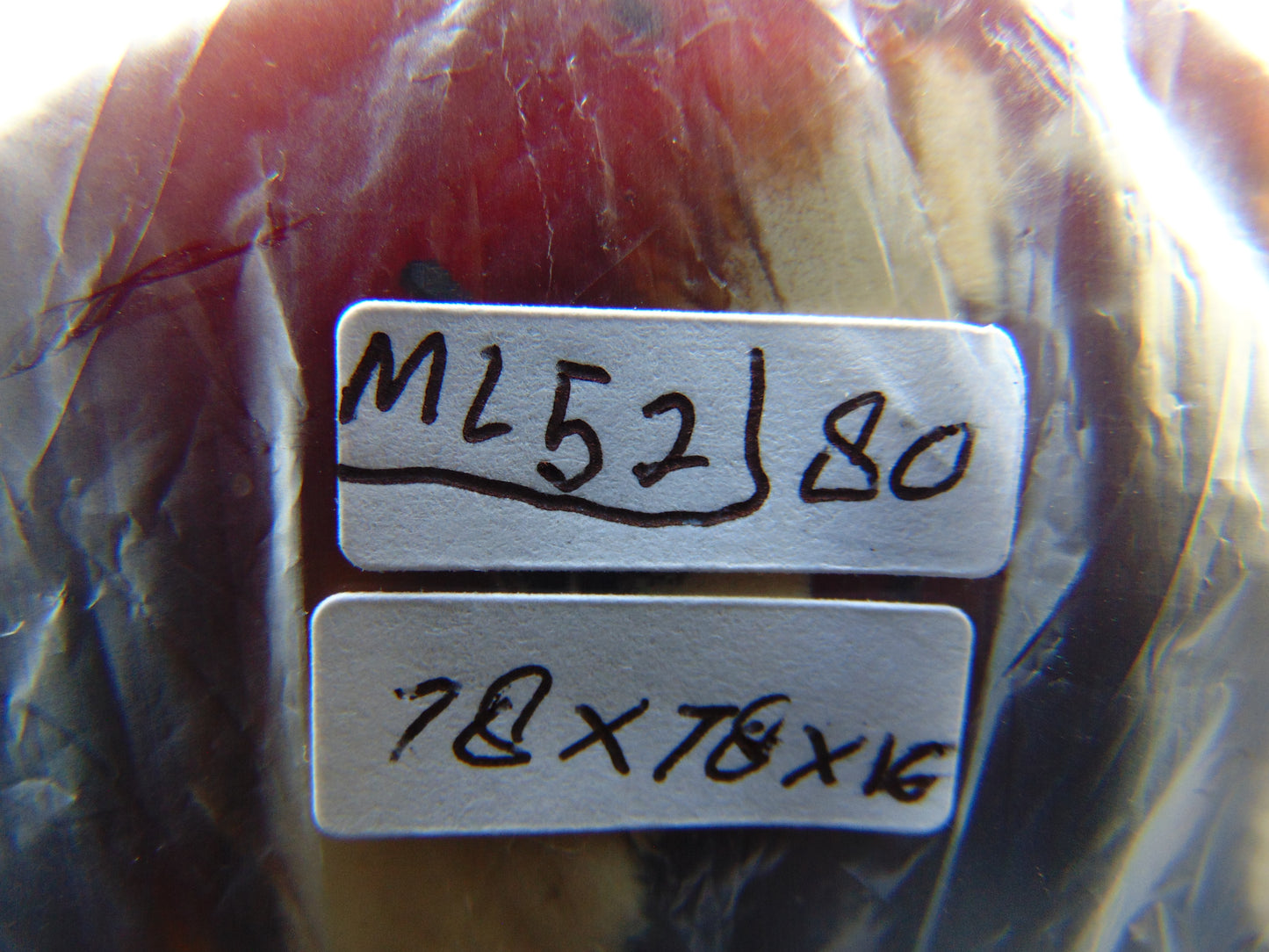 80 gram Round Flat 76x16 mm Indonesia Blue Brown Amber for Healing ML52