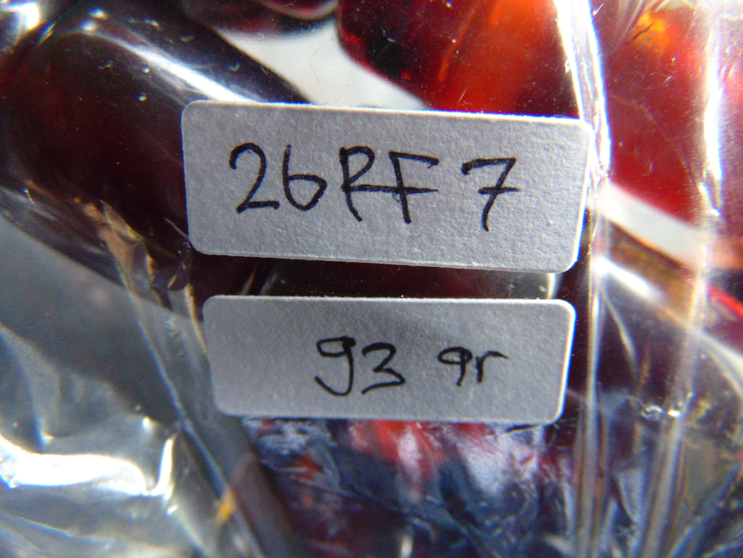 93 gr Komboloi Rosary 22+1 Beads 16x16 mm Indonesian Red Blue Amber for Healing 26RF7