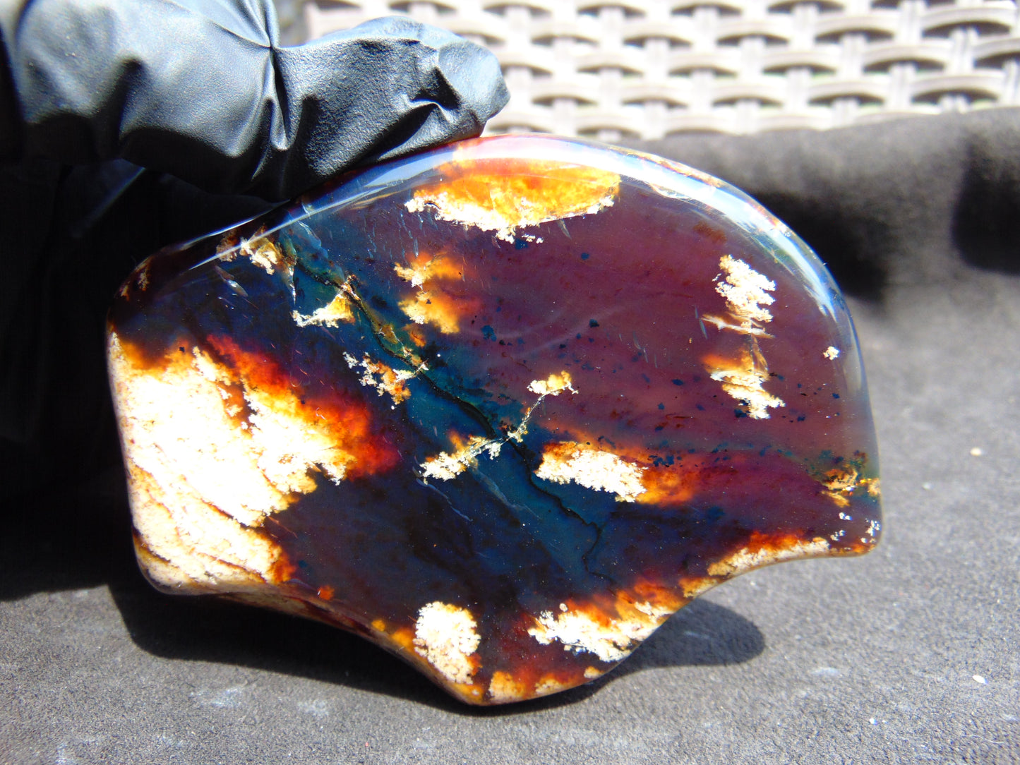 83 gram Slab polished Indonesian Sumatra Blue Amber for Healing 25N143