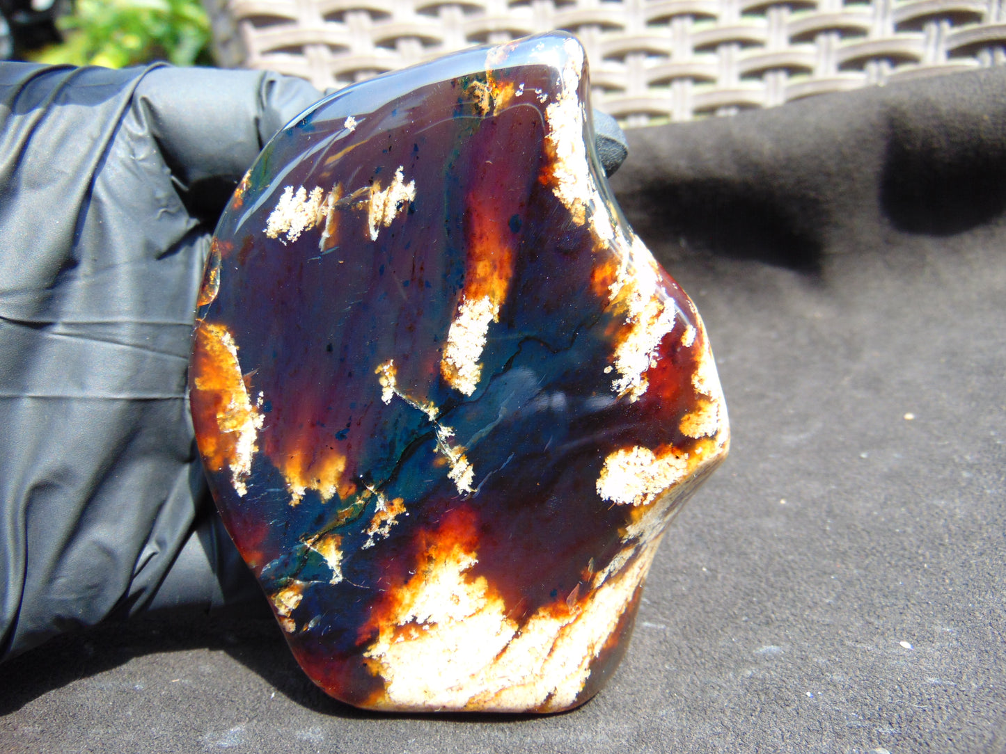 83 gram Slab polished Indonesian Sumatra Blue Amber for Healing 25N143