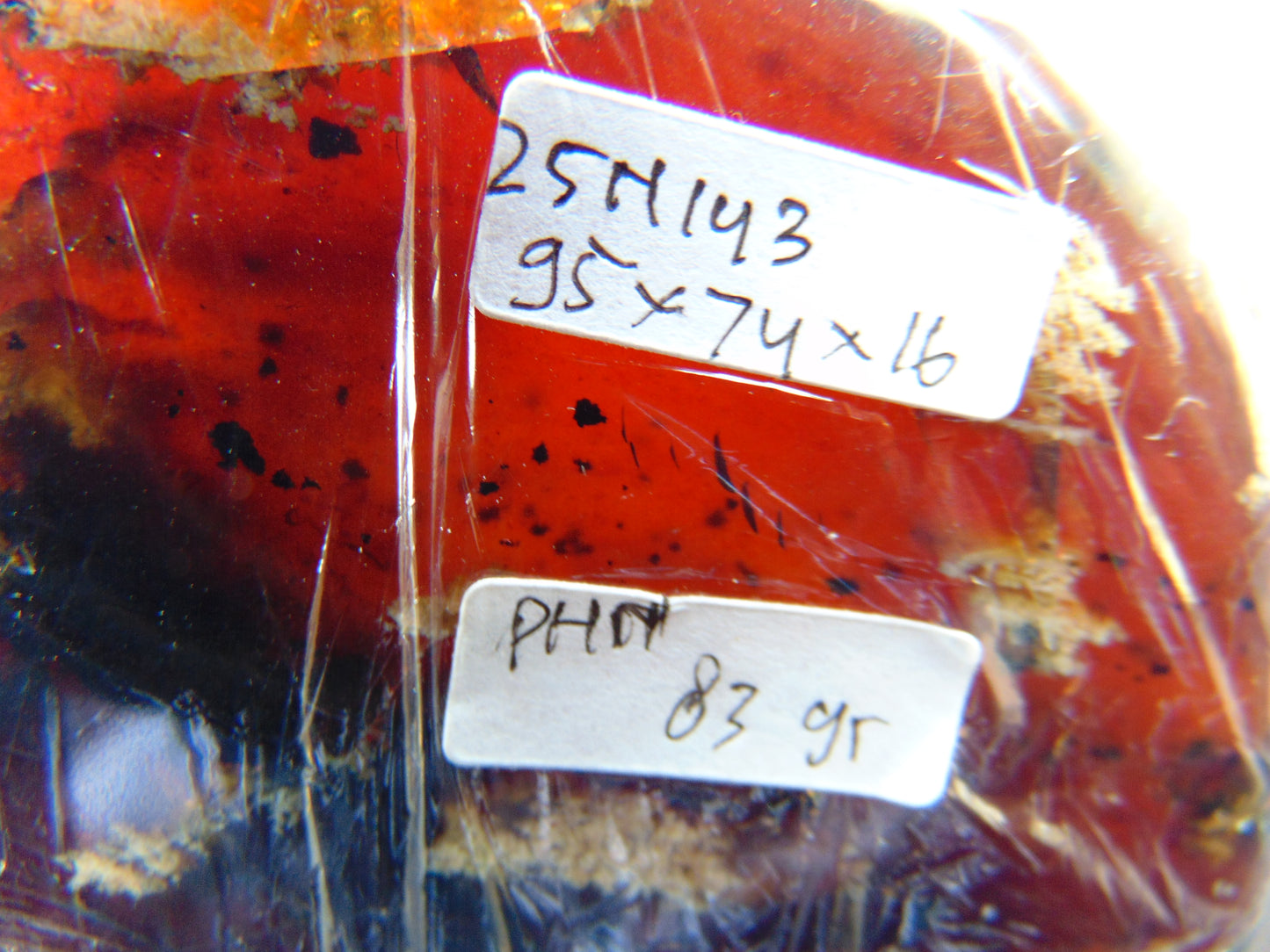 83 gram Slab polished Indonesian Sumatra Blue Amber for Healing 25N143