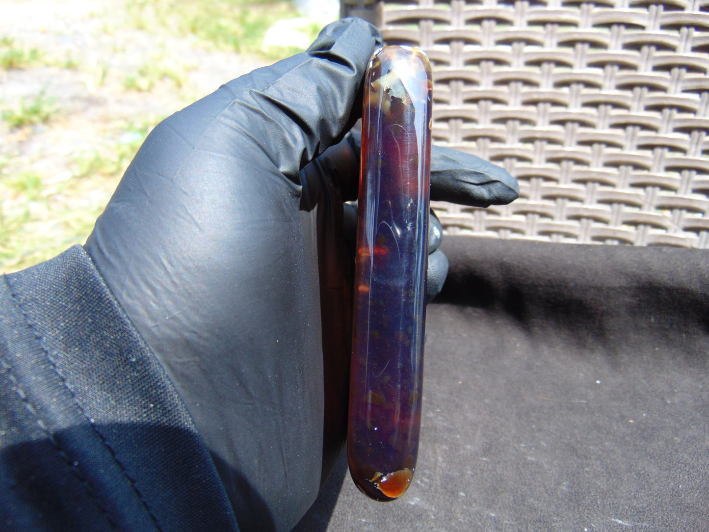110 gram Slab polished Indonesian Sumatra Zebra Amber for Healing 25N149