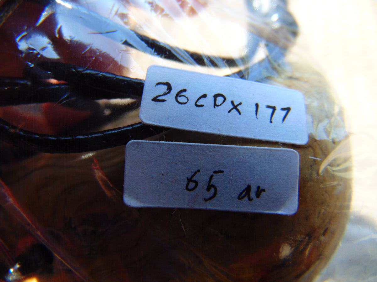 65 gr Genuine Natural Indonesian Yellow Cream Amber Big Pendant 26CPX177