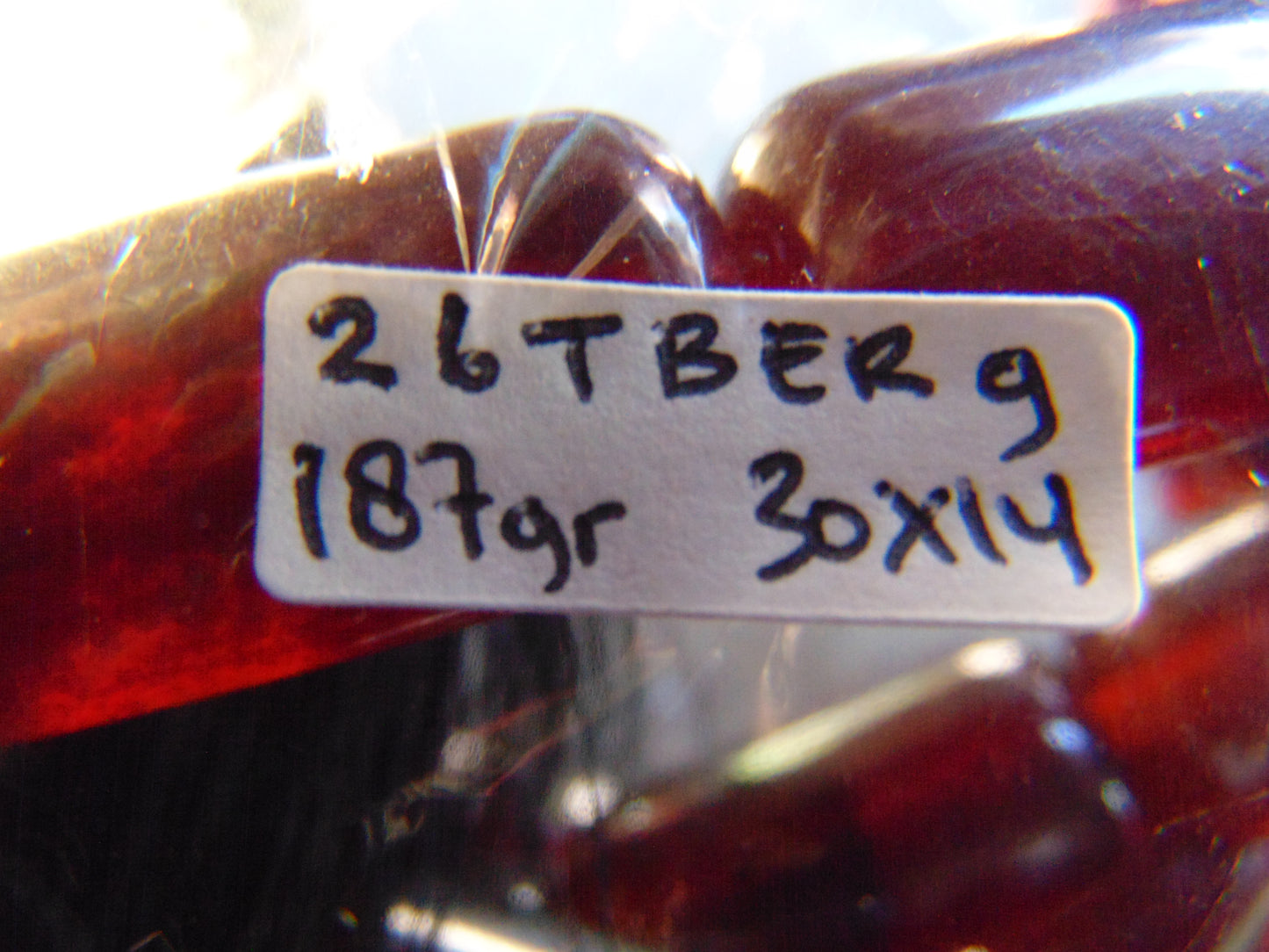 187 gr Komboloi Rosary 35 Beads 14x30 mm Indonesian Cherry Red Amber for Healing 26TBER9