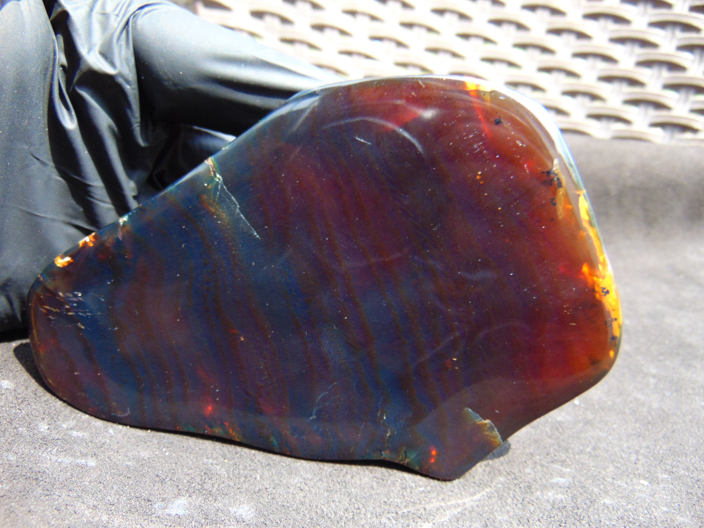 90 gram Slab polished Indonesian Sumatra Cherry Red Amber for Healing 25A208