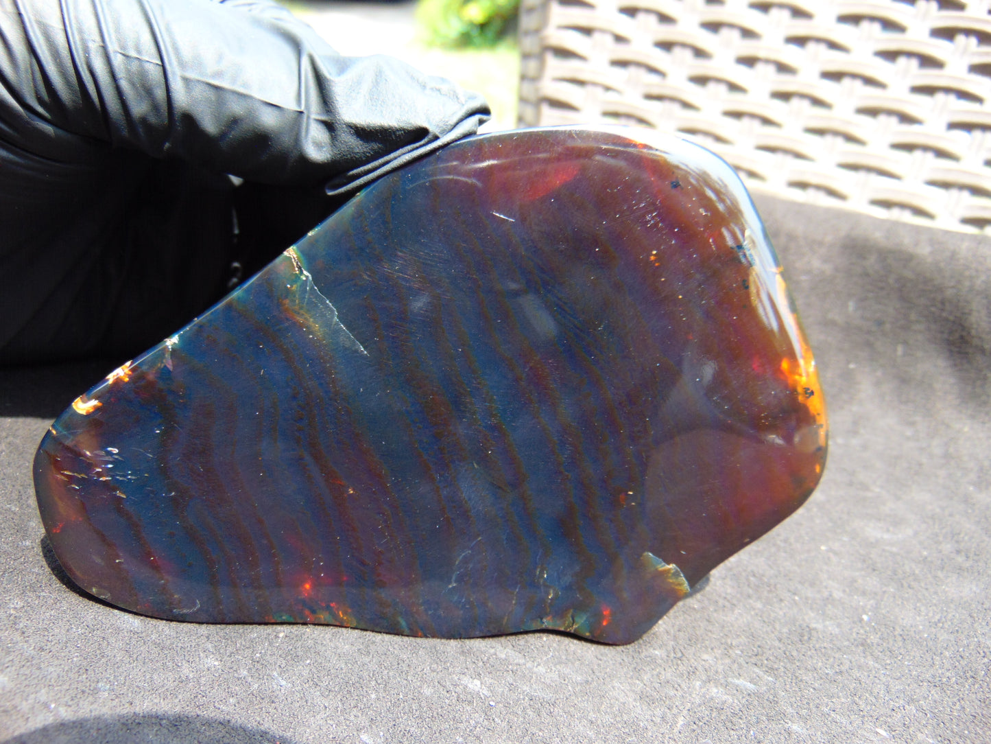 90 gram Slab polished Indonesian Sumatra Cherry Red Amber for Healing 25A208