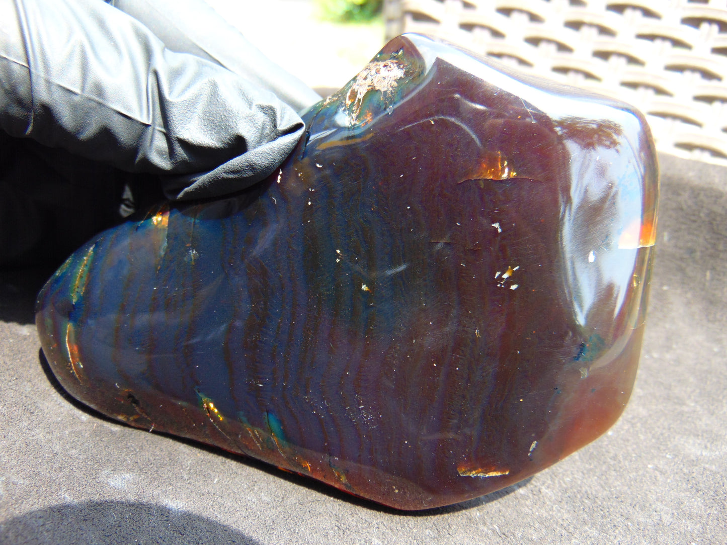 90 gram Slab polished Indonesian Sumatra Cherry Red Amber for Healing 25A208
