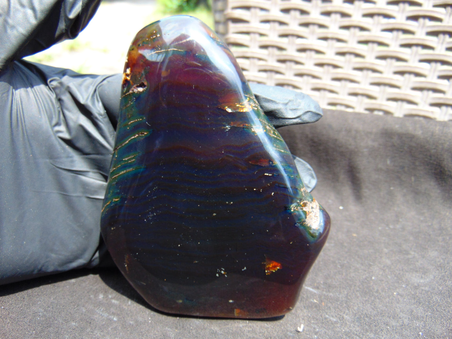 90 gram Slab polished Indonesian Sumatra Cherry Red Amber for Healing 25A208
