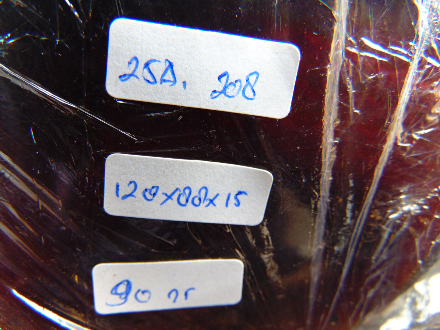 90 gram Slab polished Indonesian Sumatra Cherry Red Amber for Healing 25A208