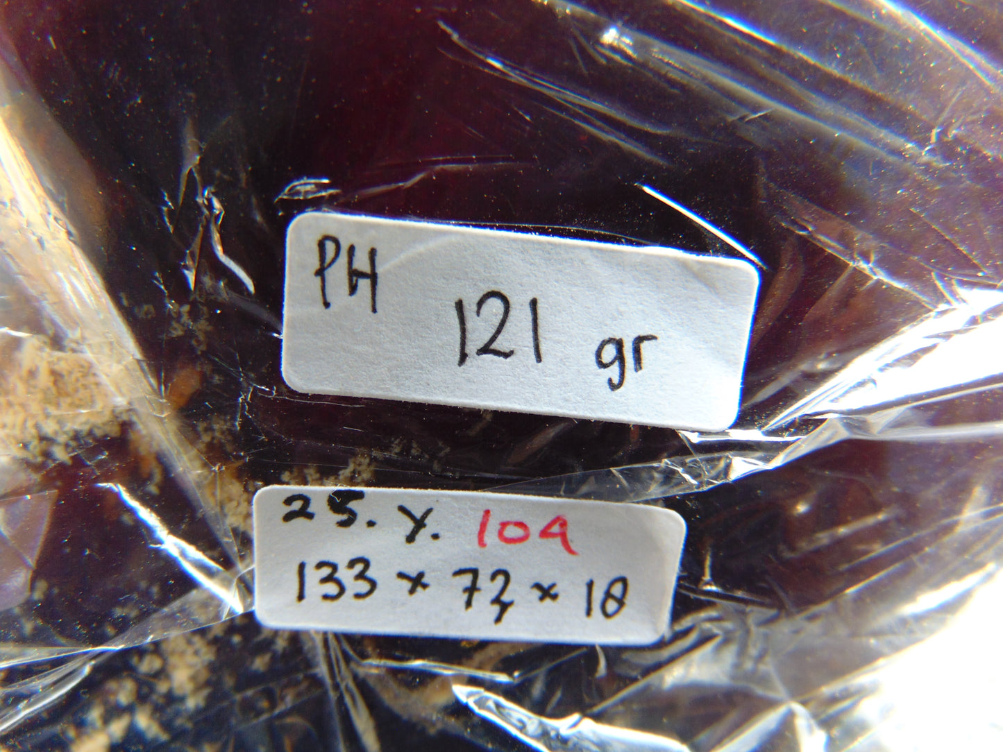 121 gram Slab polished Indonesian Sumatra Blue Amber for Healing 25Y104