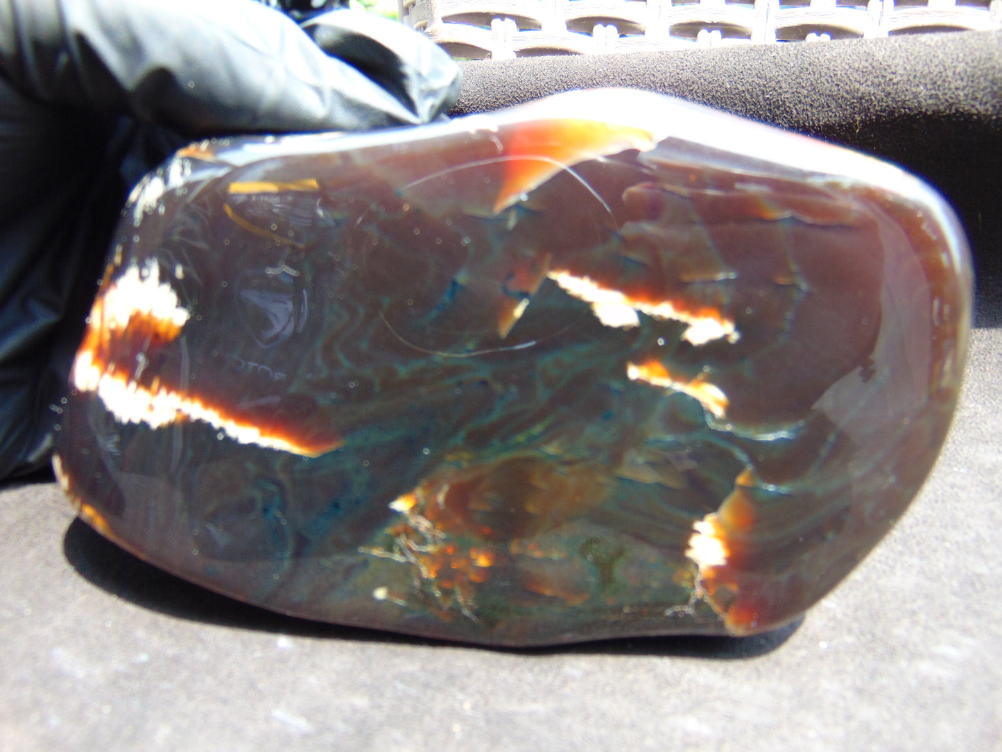 142 gram Slab polished Indonesian Sumatra Cherry Red Amber for Healing 25N151