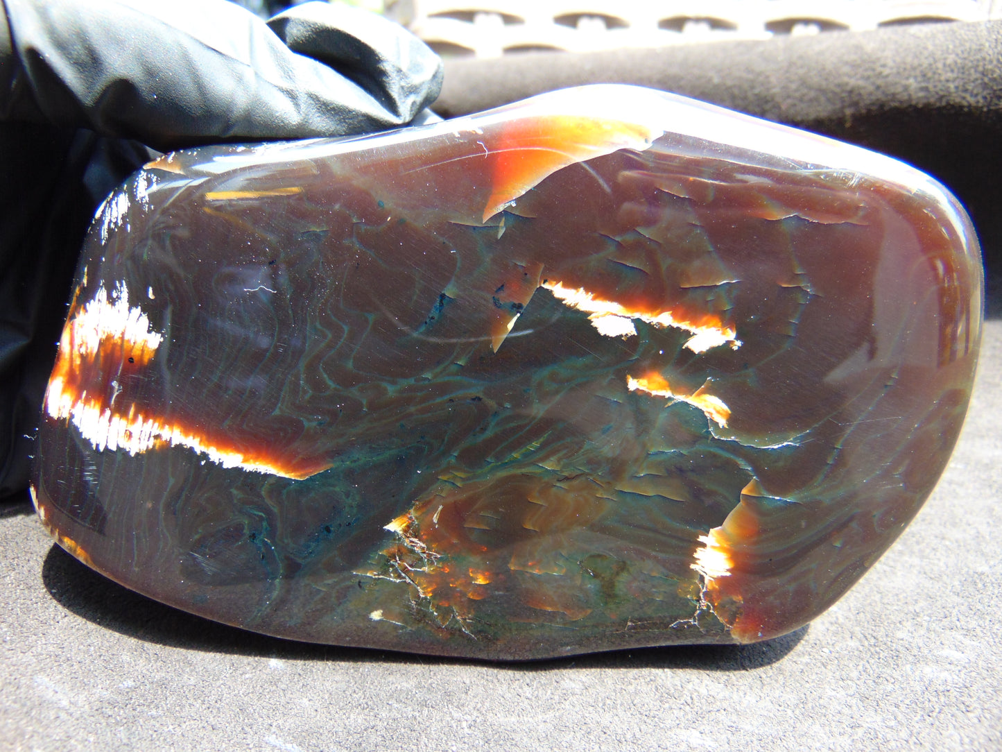 142 gram Slab polished Indonesian Sumatra Cherry Red Amber for Healing 25N151
