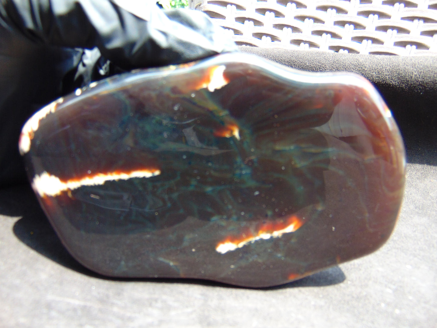 142 gram Slab polished Indonesian Sumatra Cherry Red Amber for Healing 25N151