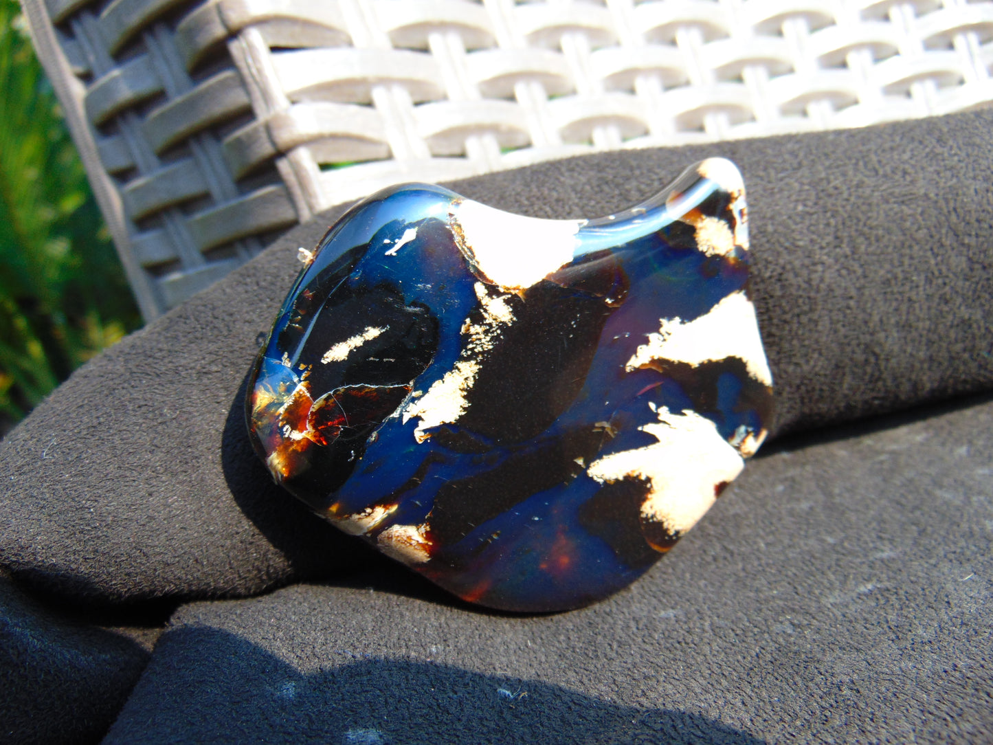 40 gram Slab polished Indonesian Blue Amber for Healing 25N155