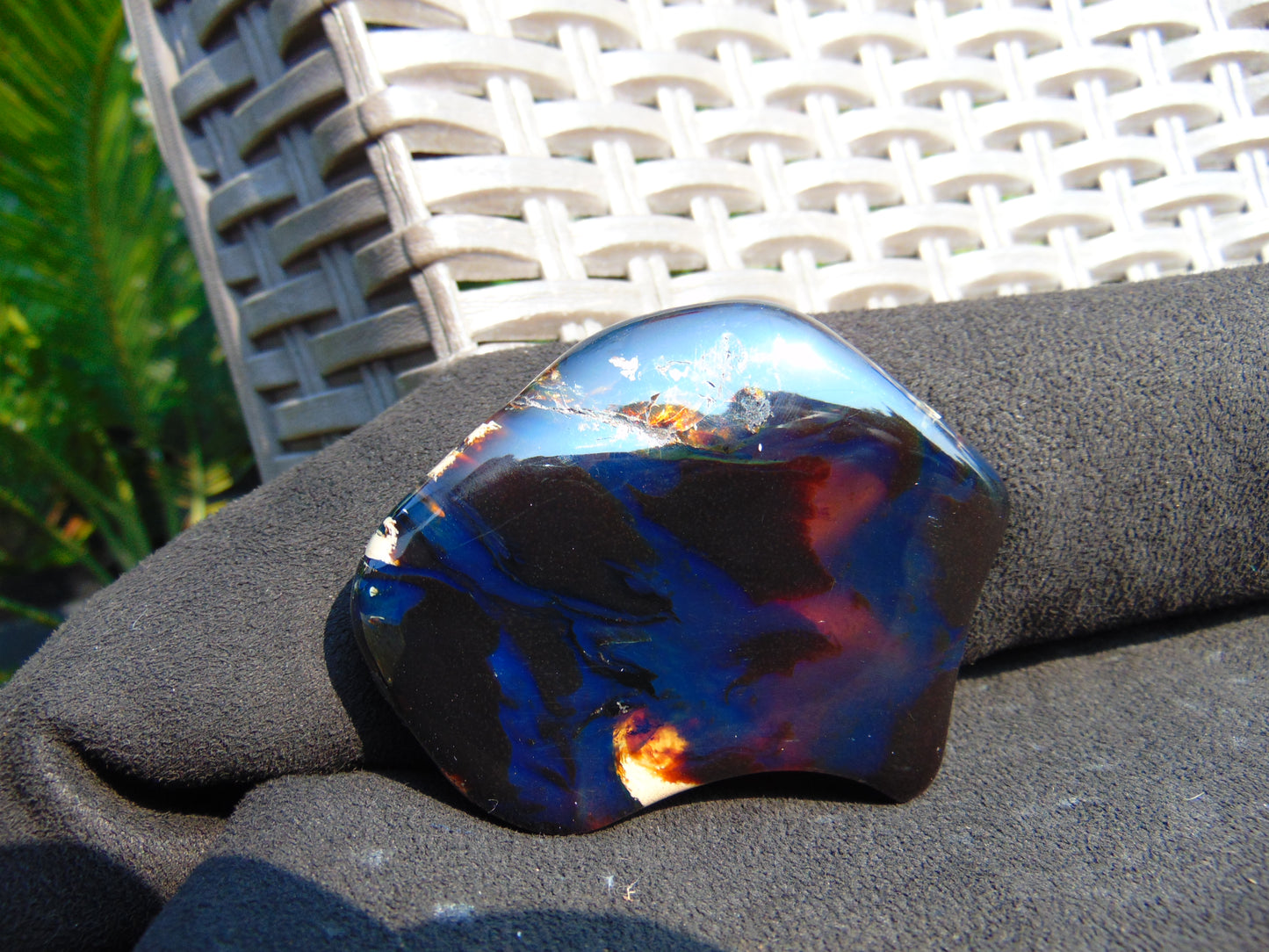 40 gram Slab polished Indonesian Blue Amber for Healing 25N155